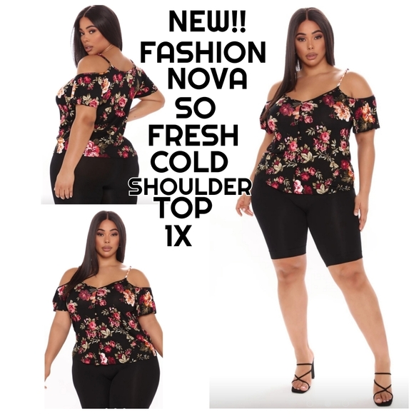 Fashion Nova Tops - Fashion Nova So Fresh Cold Shoulder Top NWOT 1X